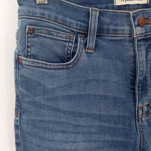 Madewell Roadtripper Skinny Jeans High Rise Stretchy Medium Wash Whisker Size 27 - Picture 5 of 15